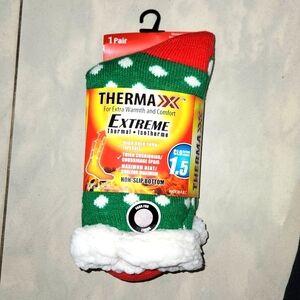 4x ThermaX Extreme Thermal Women's Christmas Sock's w/ non-slip bottom